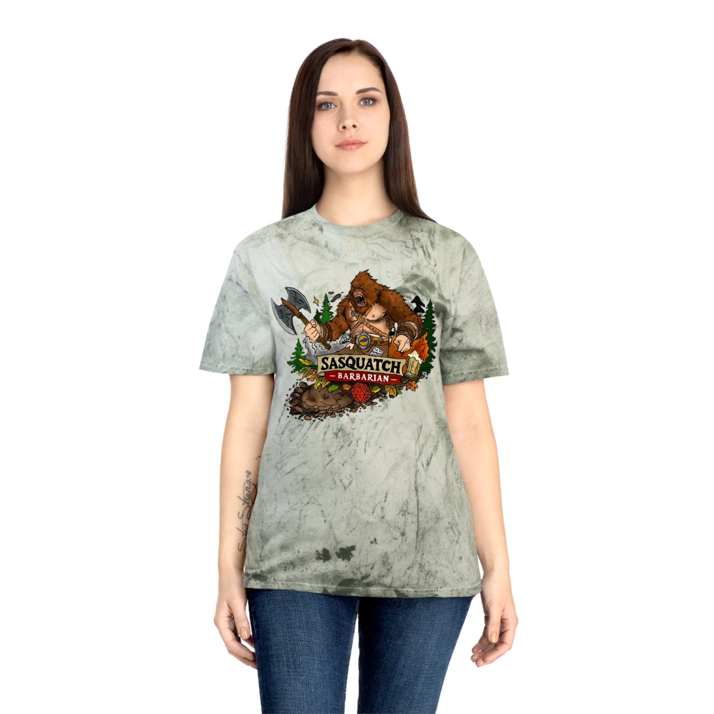 Sasquatch Barbarian Tee — Vintage Forest Bigfoot Graphic T-Shirt