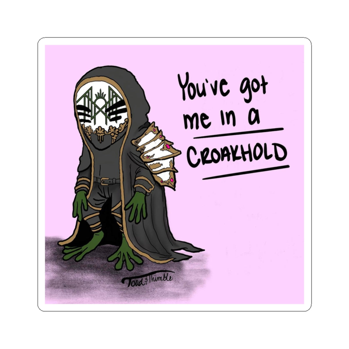 Sleep Token Vessel Croakhold Sticker | Funny Frog Vinyl Decal for Laptop, Water Bottle & Journal