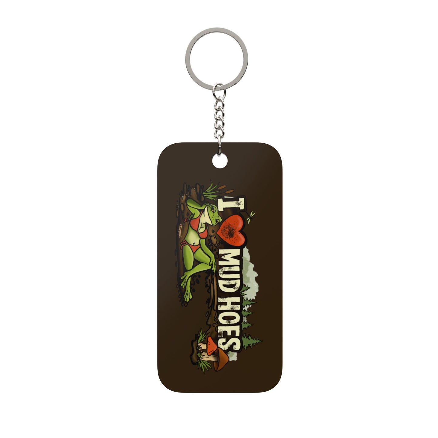 I Love Mud Hoes Keychain — Double-Sided Off-Road Truck/ATV Accessory