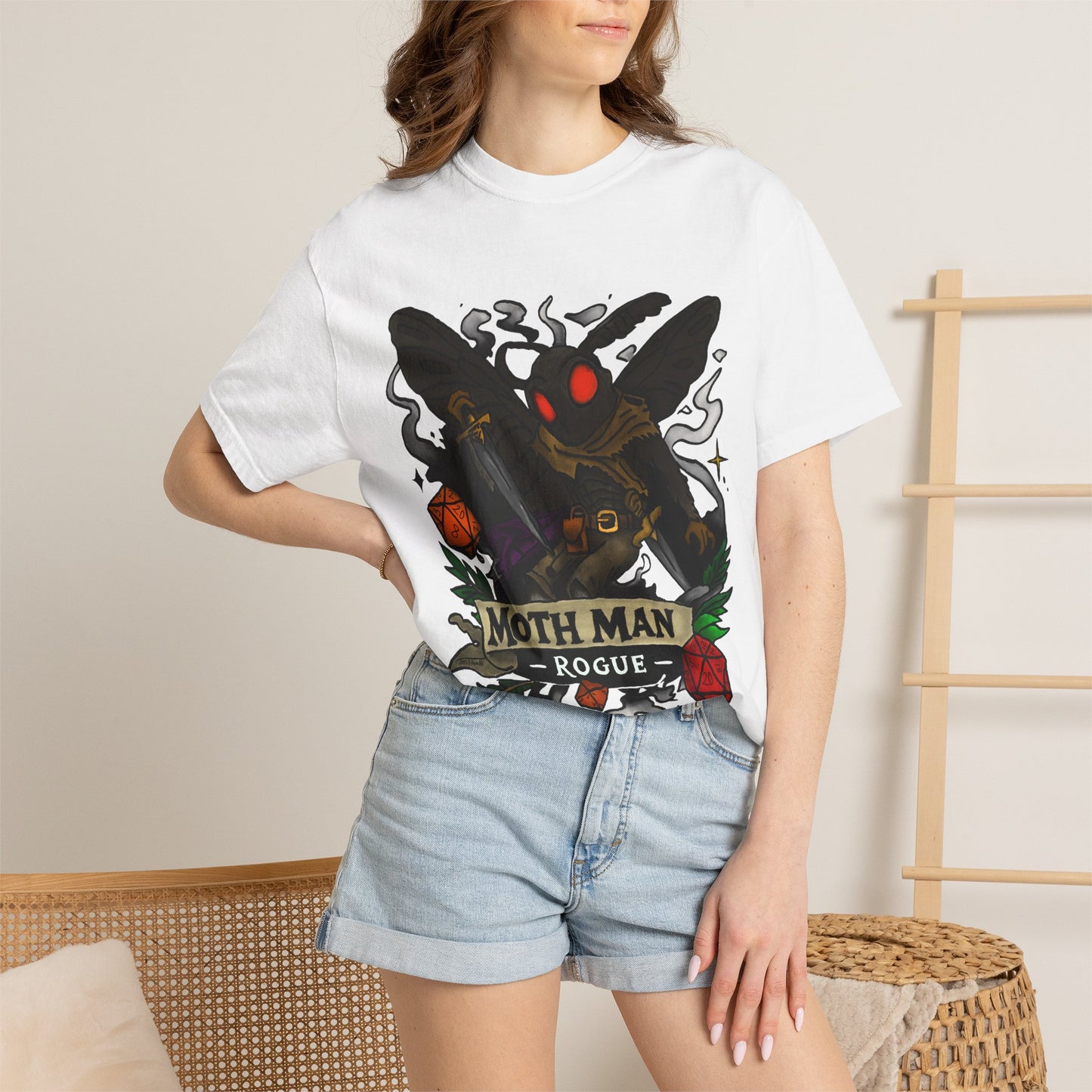Moth Man Rogue T-Shirt — Cryptid RPG-Inspired Graphic Tee