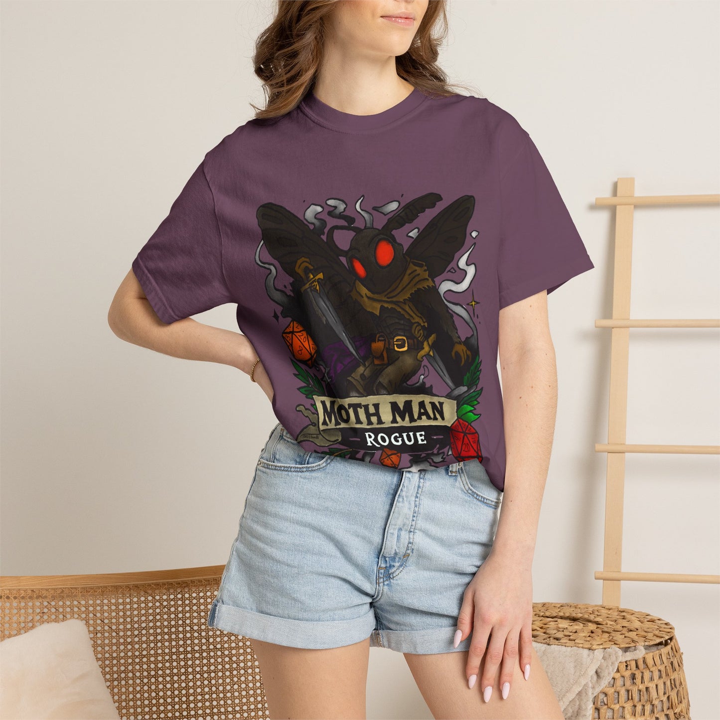 Moth Man Rogue T-Shirt — Cryptid RPG-Inspired Graphic Tee