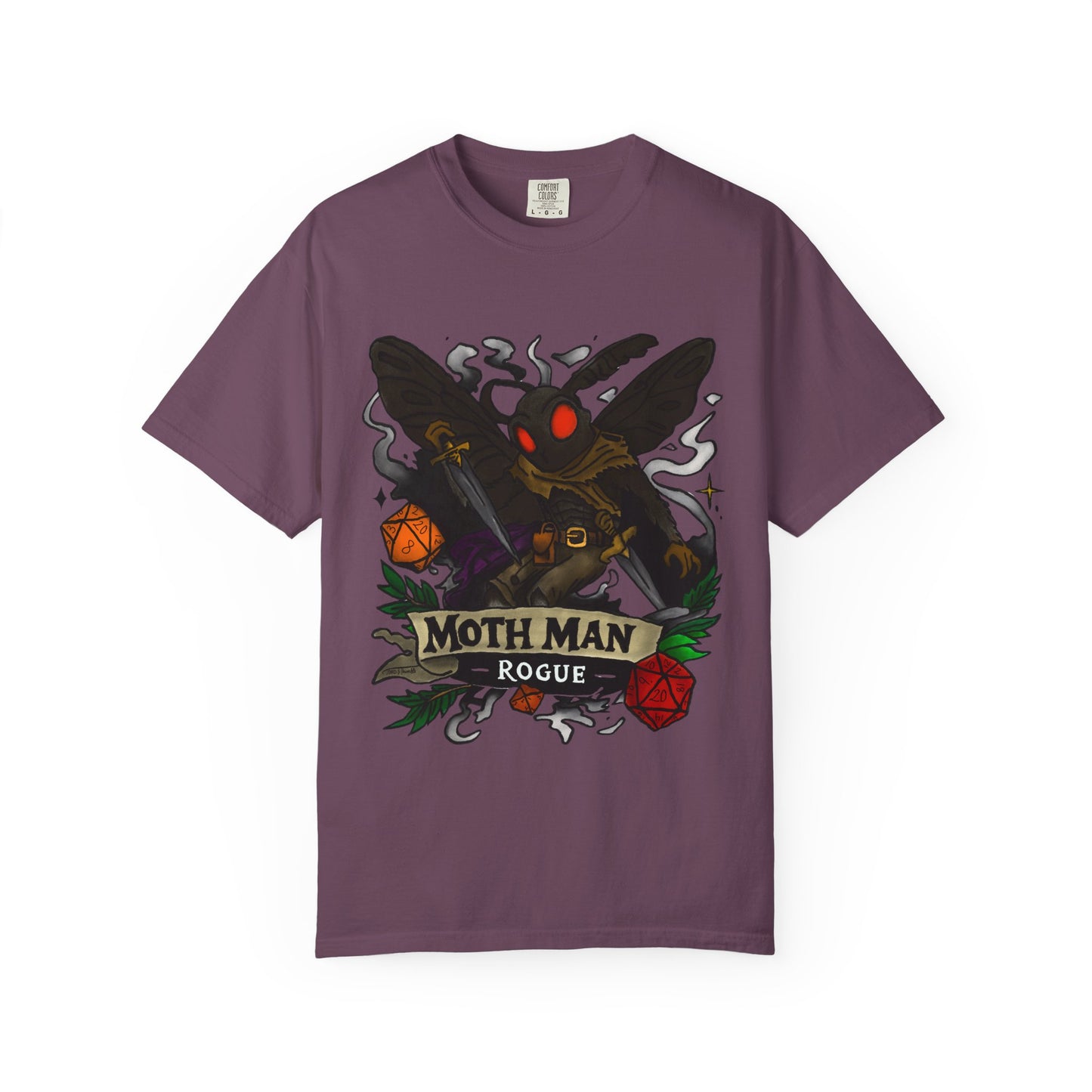 Moth Man Rogue T-Shirt — Cryptid RPG-Inspired Graphic Tee