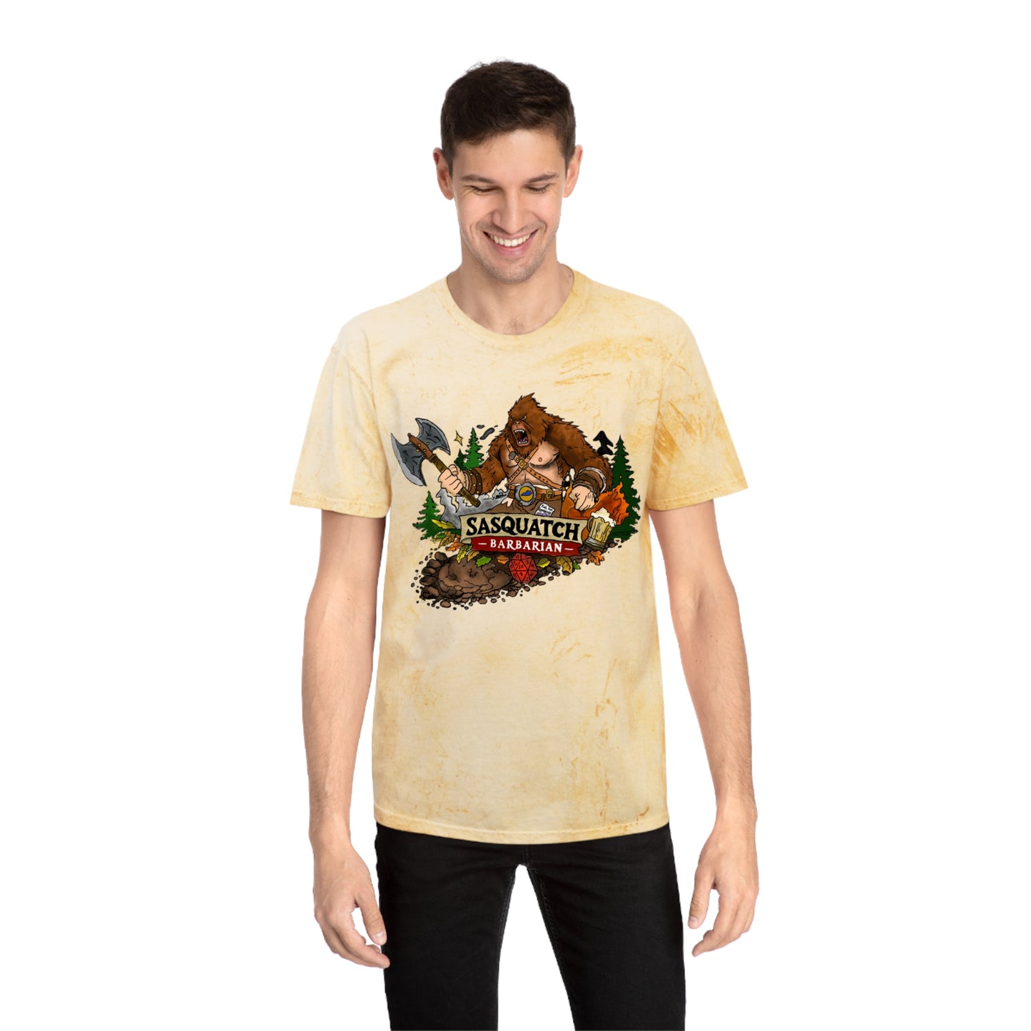 Sasquatch Barbarian Tee — Vintage Forest Bigfoot Graphic T-Shirt
