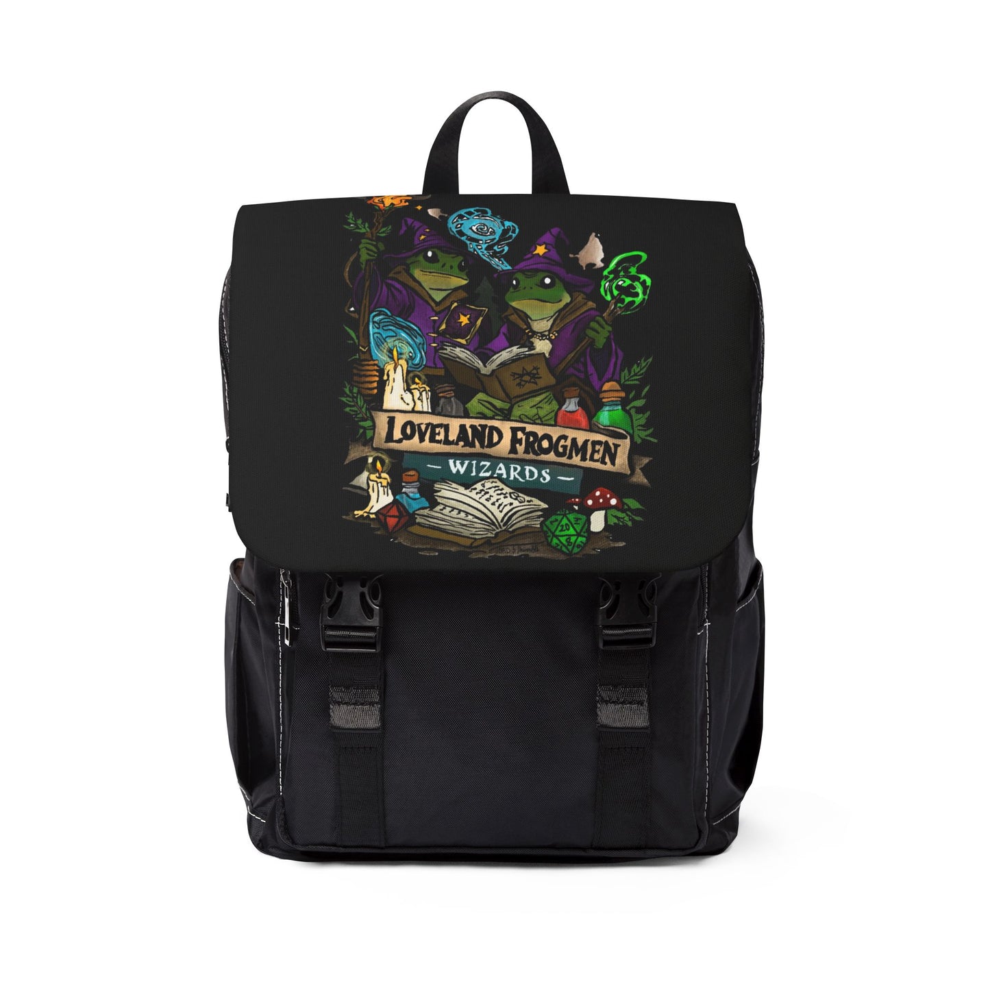 Loveland Frogmen Wizard Backpack | Frog Cryptid DnD Adventure Bag for Gaming, Travel & Everyday Carry