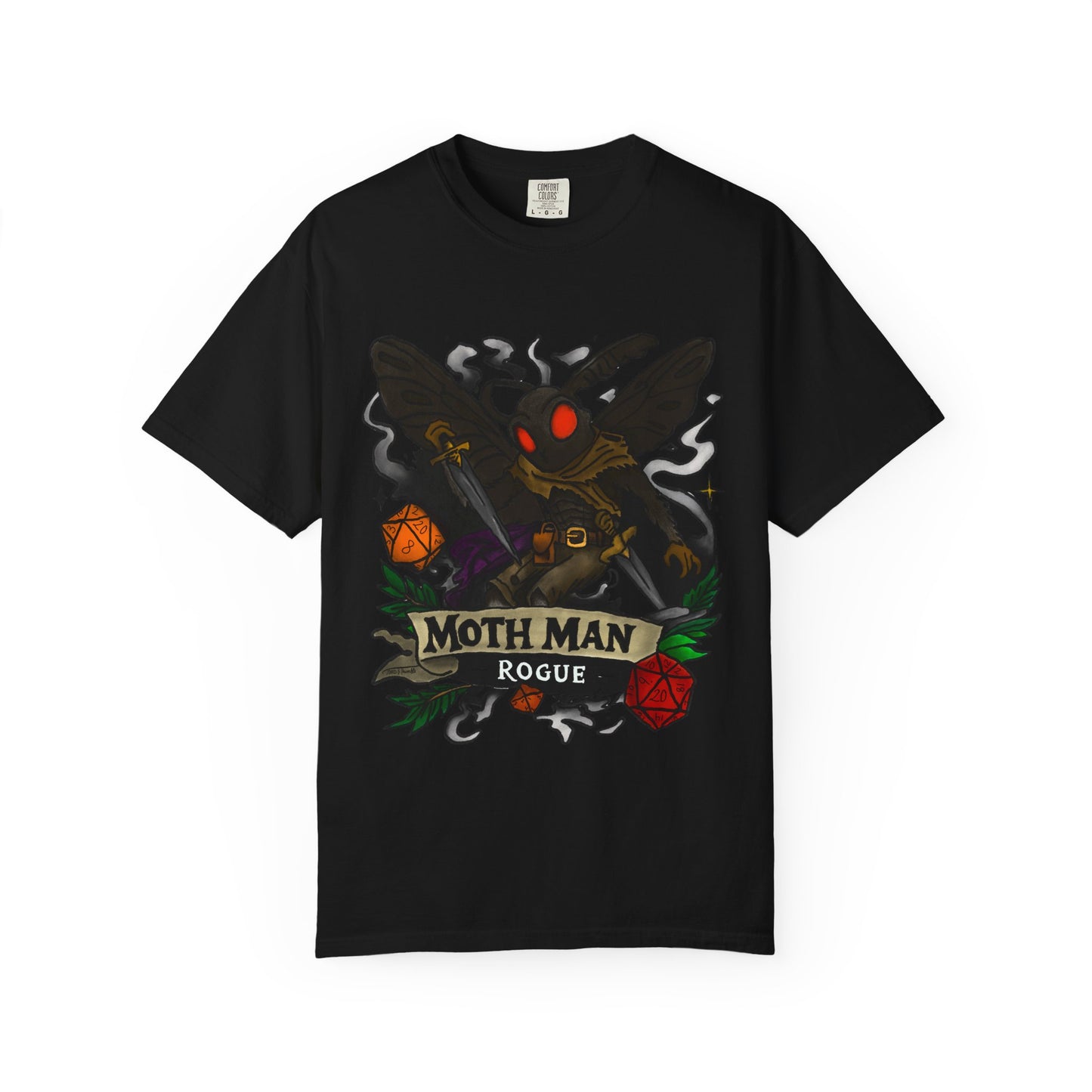 Moth Man Rogue T-Shirt — Cryptid RPG-Inspired Graphic Tee