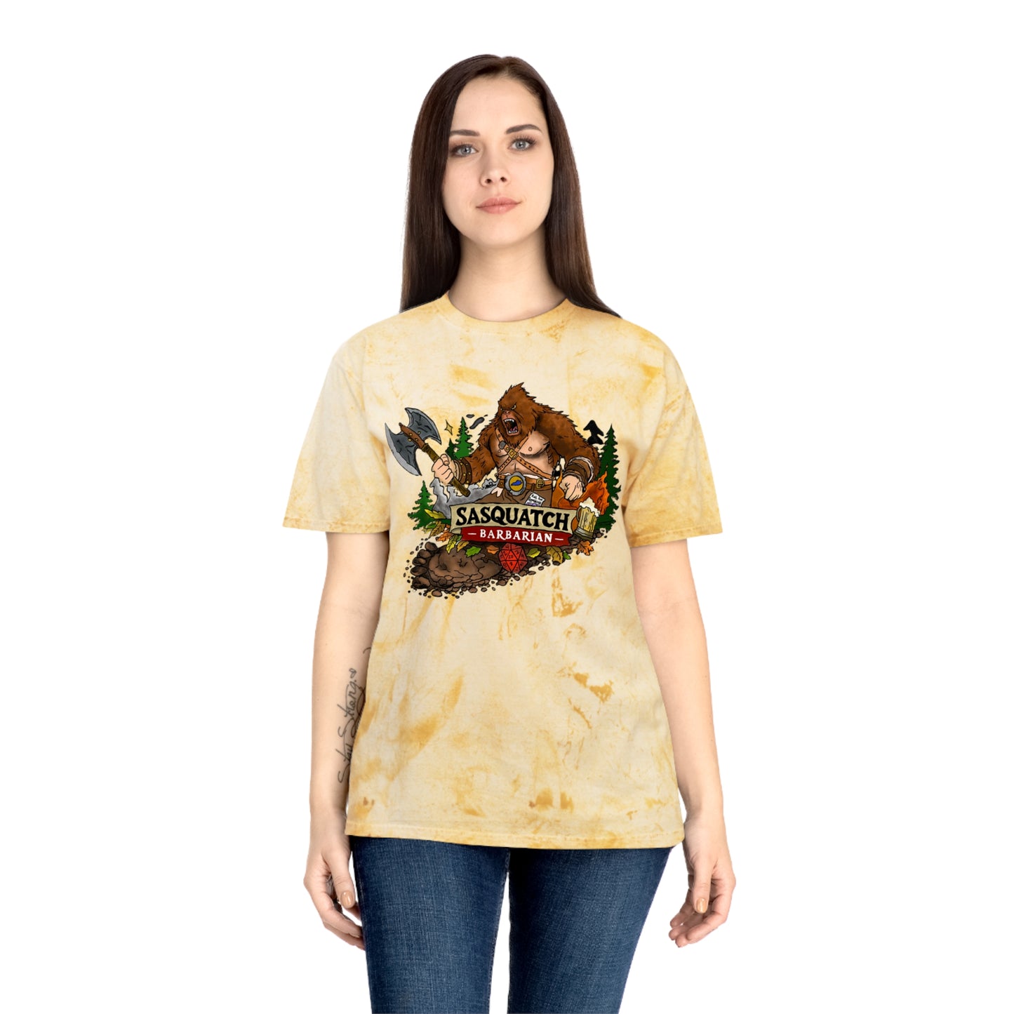 Sasquatch Barbarian Tee — Vintage Forest Bigfoot Graphic T-Shirt
