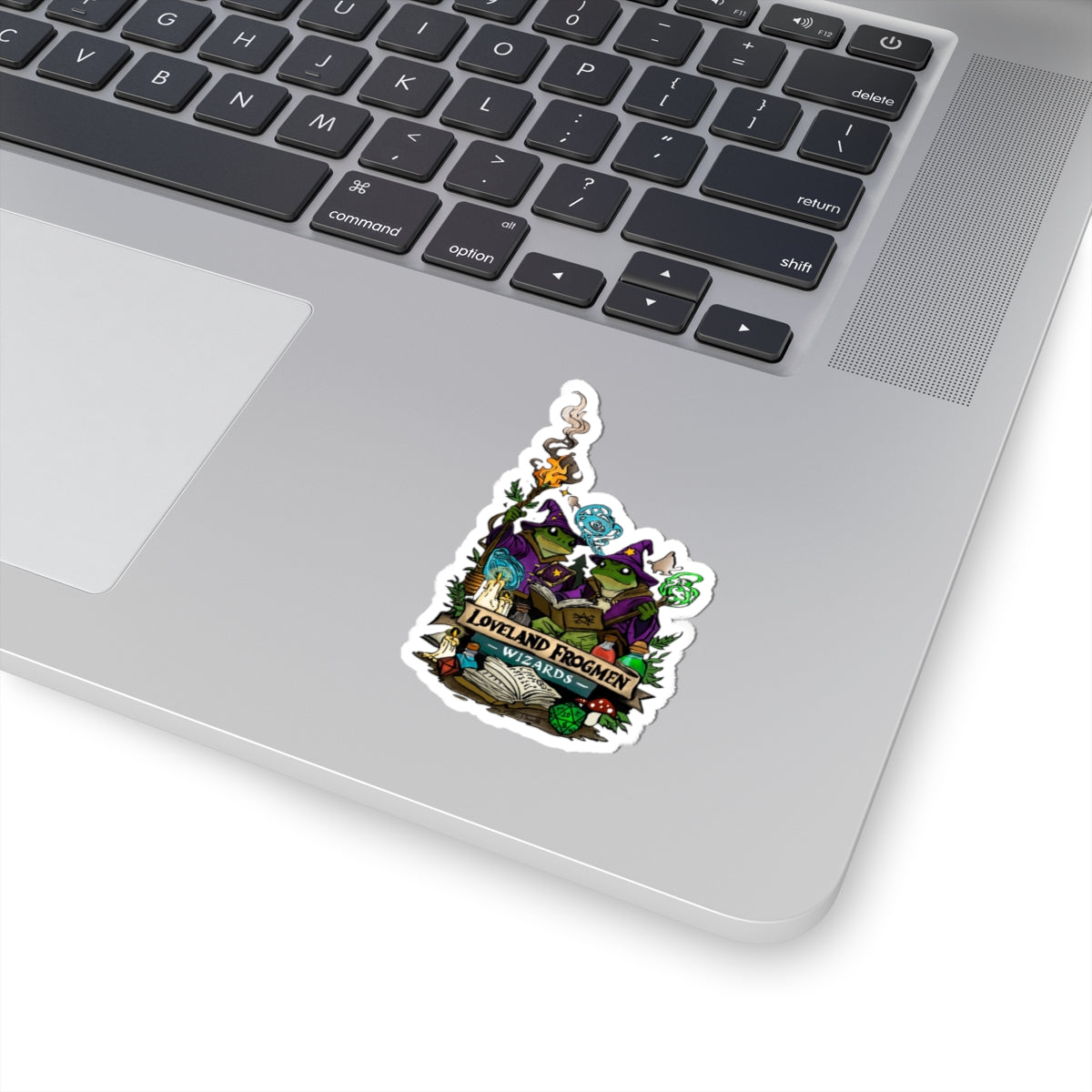 Loveland Frogmen Wizards Sticker — Cute Fantasy Kiss-Cut Frog Wizard Laptop Decal