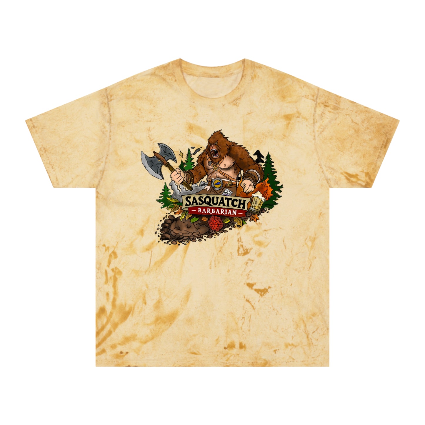 Sasquatch Barbarian Tee — Vintage Forest Bigfoot Graphic T-Shirt