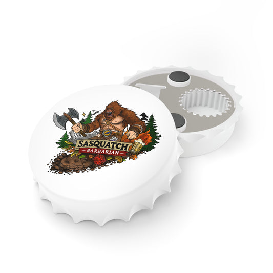 Sasquatch Barbarian Bottle Opener — Rustic Bigfoot Axe Design