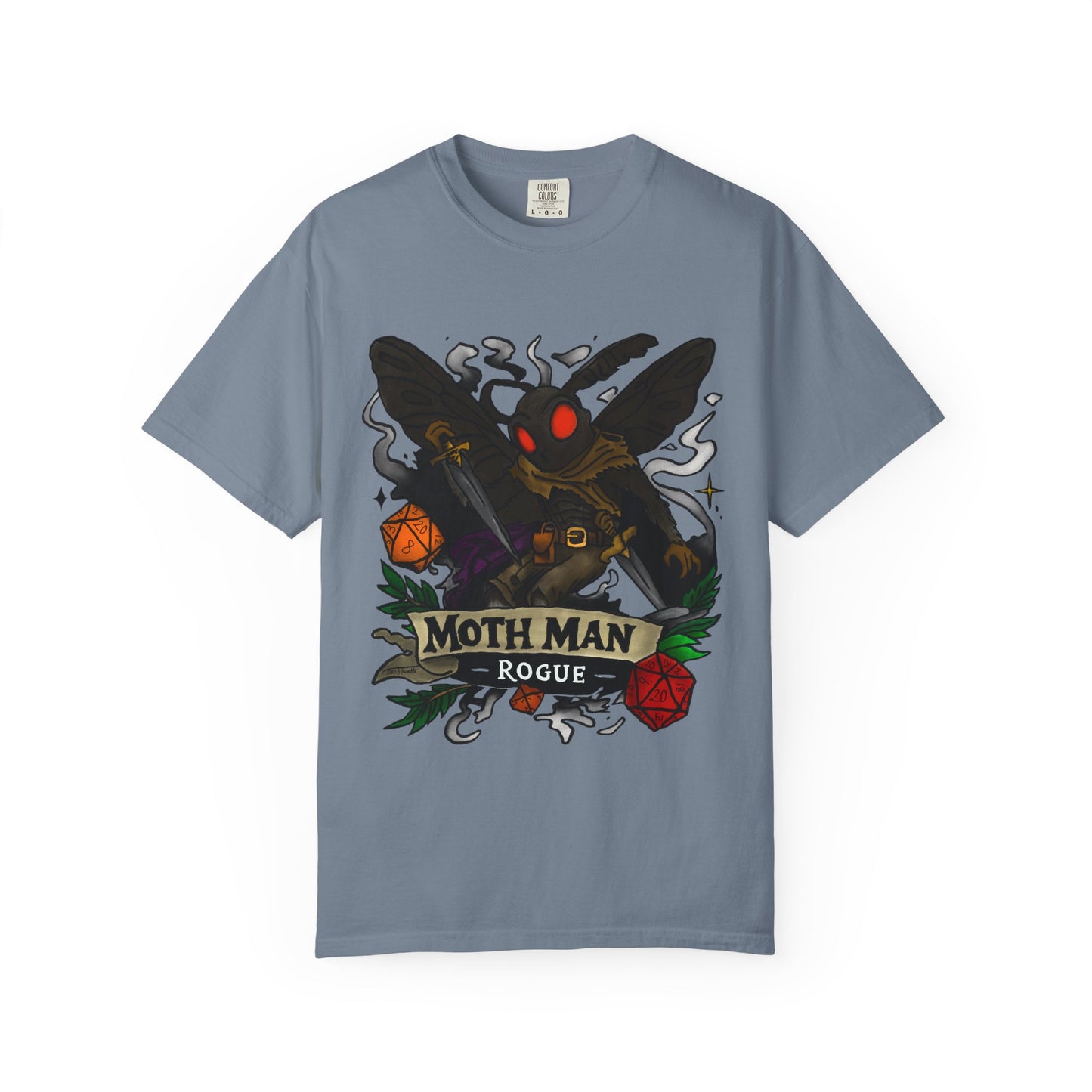 Moth Man Rogue T-Shirt — Cryptid RPG-Inspired Graphic Tee