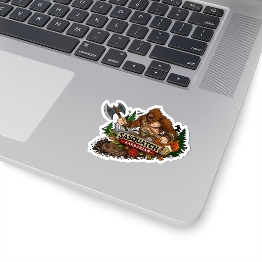 Sasquatch Barbarian Sticker | Bigfoot DnD Vinyl Decal for Laptop, Water Bottle & Gaming Gear