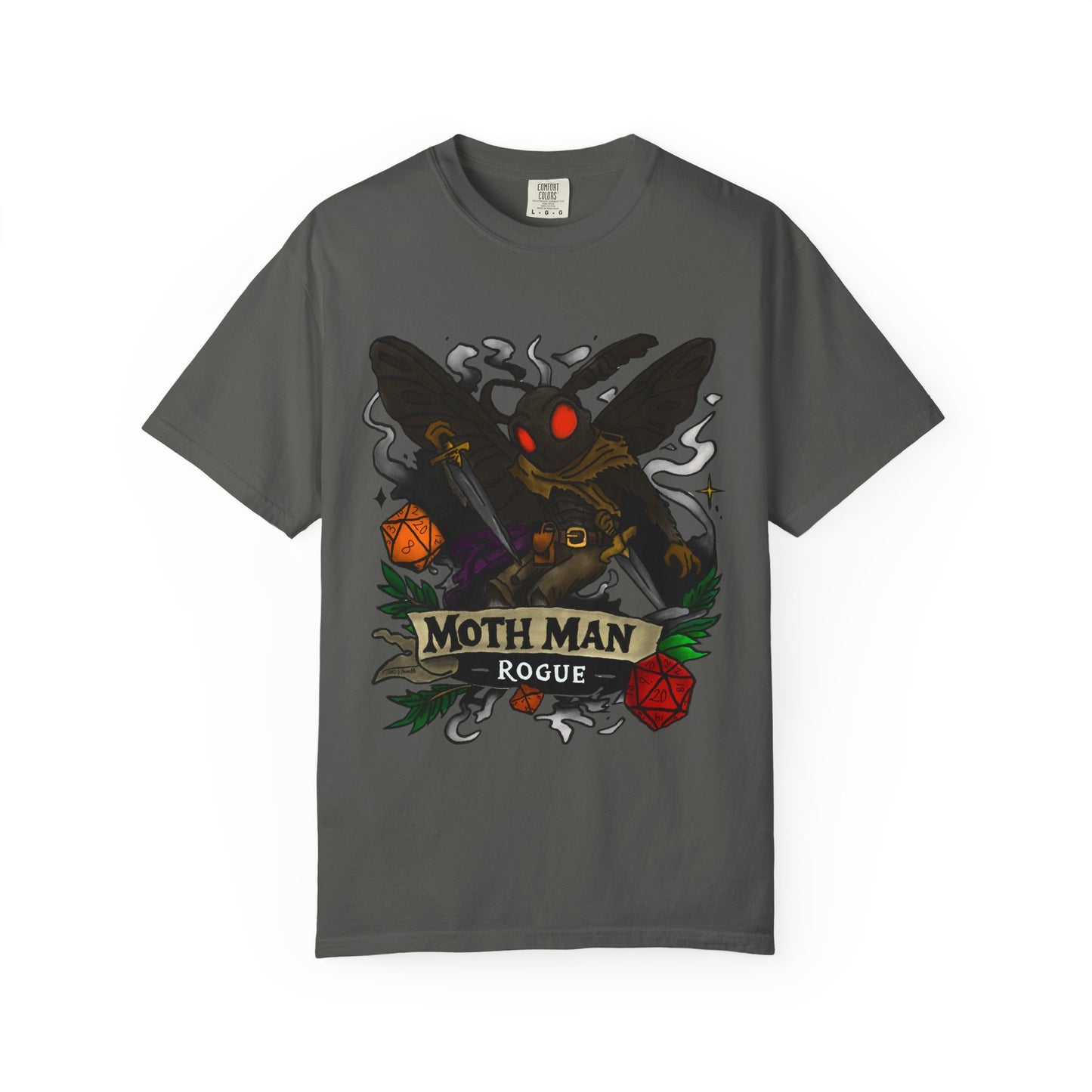 Moth Man Rogue T-Shirt — Cryptid RPG-Inspired Graphic Tee