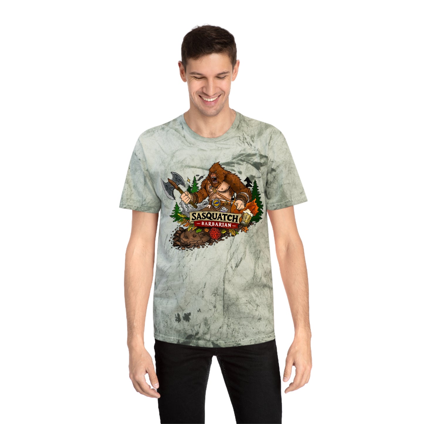 Sasquatch Barbarian Tee — Vintage Forest Bigfoot Graphic T-Shirt