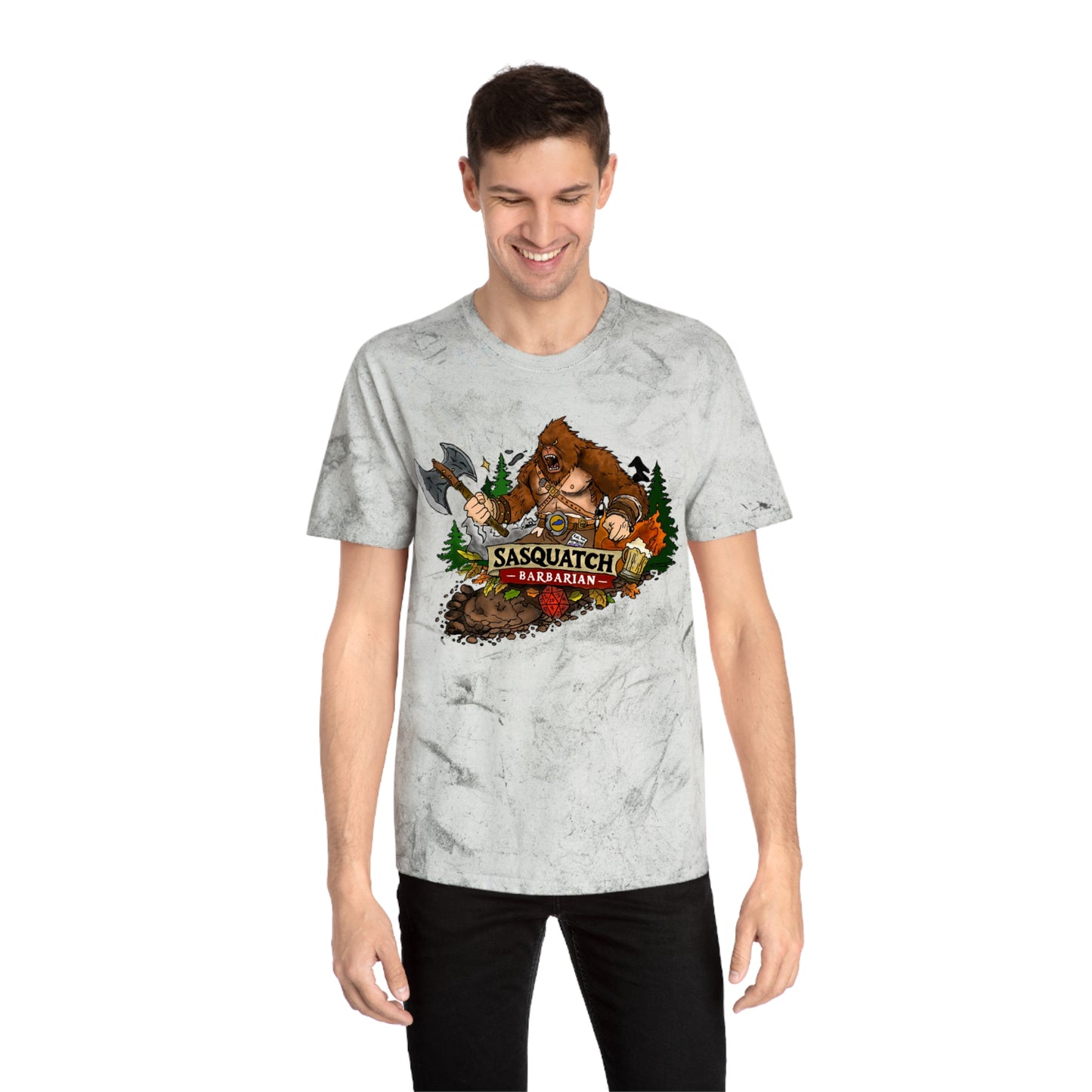 Sasquatch Barbarian Tee — Vintage Forest Bigfoot Graphic T-Shirt