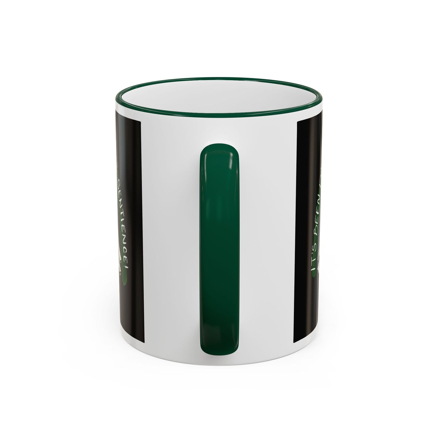 It's Been Downhill Coffee Mug Funny Accent Rim & Handle Mug