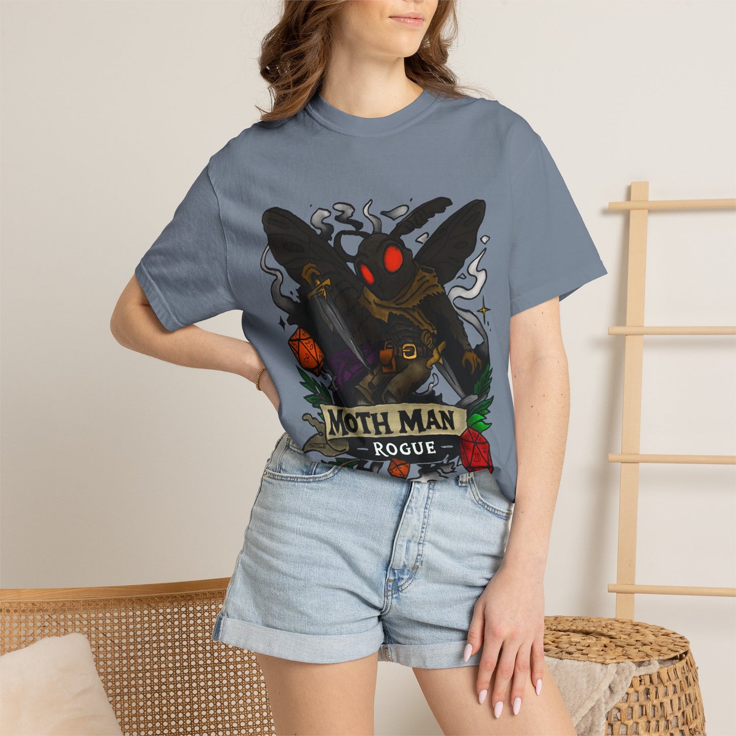 Moth Man Rogue T-Shirt — Cryptid RPG-Inspired Graphic Tee