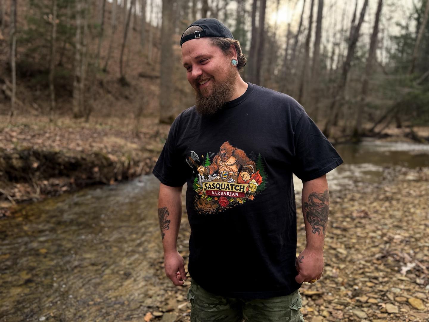 Man in Sasquatch Barbarian Shirt